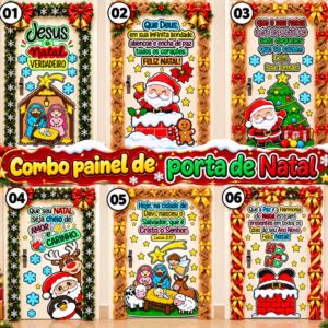 Combo painel de porta de natal