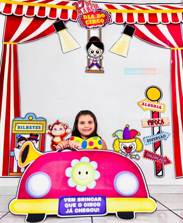 Painel dia do circo 3D🎪🤡