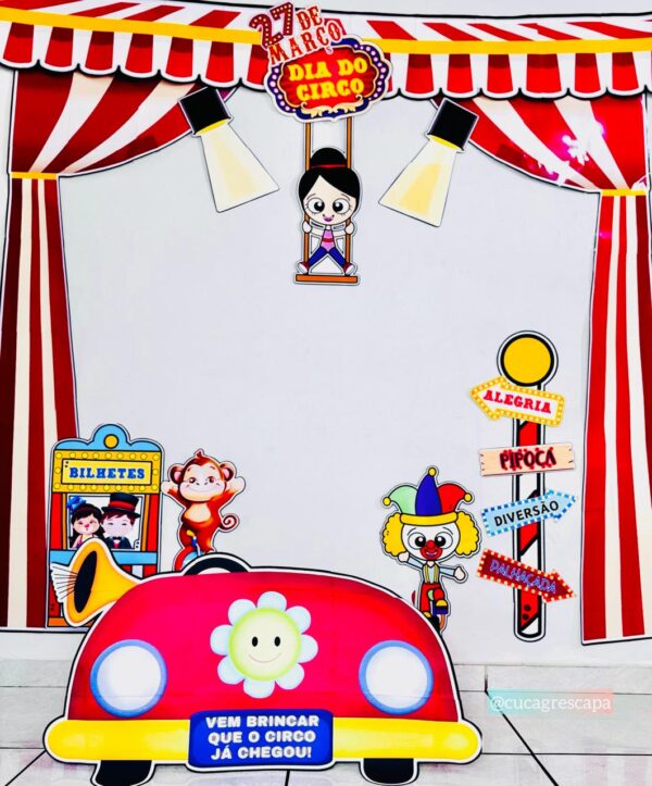 Painel dia do circo 3D🎪🤡 - Image 2