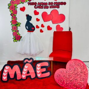 Painel palavra Mãe 3D