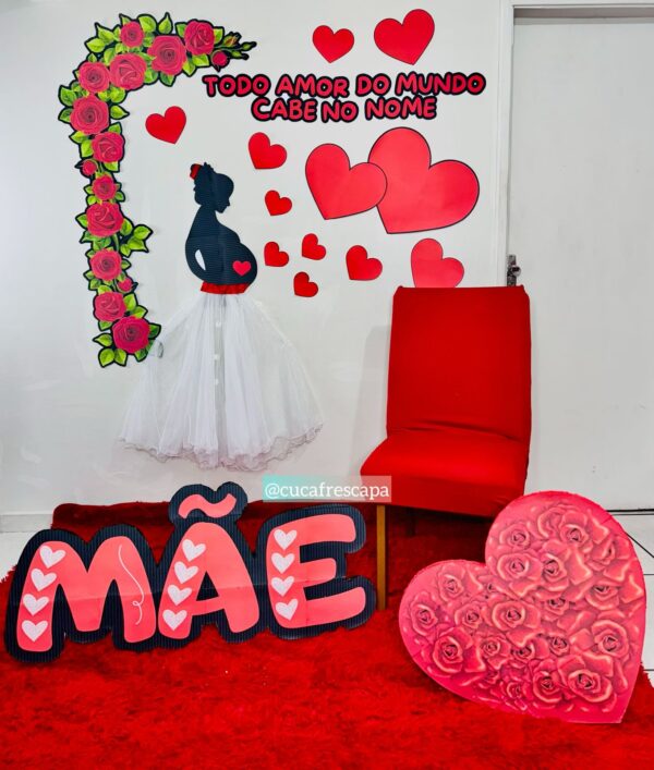 Painel palavra Mãe 3D
