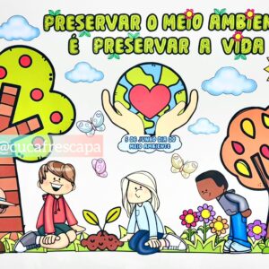 Painel e lembrancinhas meio ambiente