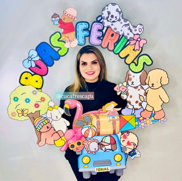 Bambolê e painel de porta de boas férias Bobies Goods