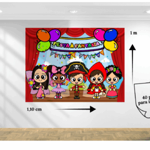 Painel da festa à fantasia