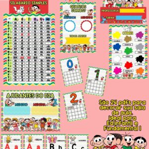 kit sala de aula Turma da Mônica a dona do Limoeiro