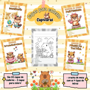 Capas de Caderno Capivara