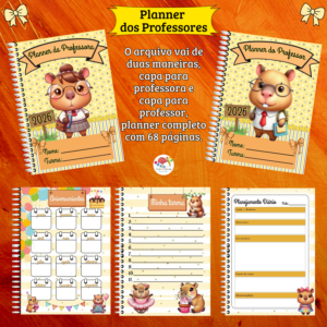 Planner para professores Capivaras
