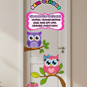 painel bem-vindos corujinhas