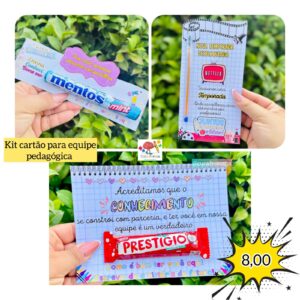 kit cartões boas vindas para professores