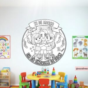 Painel Síndrome de Down para colorir