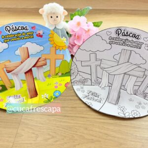 cenário interativo de Páscoa-Cruz