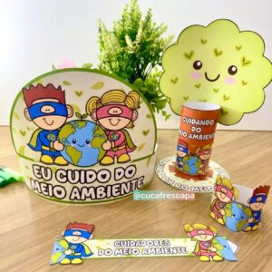 kit Cuidadores do Meio Ambiente 🌳🌹🌷🌼🌸🐟🐠