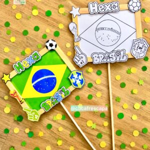 Bandeira no palito -copa do mundo