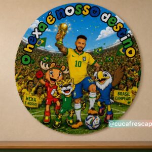Painel redondo copa do mundo