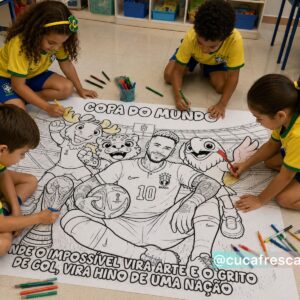 Painel para colorir copa do mundo