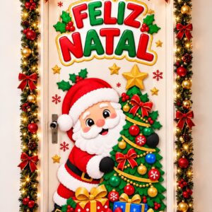 🎅🎁 PAINEL DE PORTA – PRESENTES DO NOEL!🎄❤️