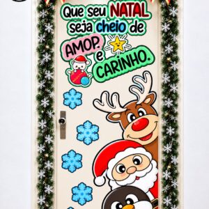 🎄❤️ PAINEL DE PORTA NATALINO – MODELO 04❤️🎄
